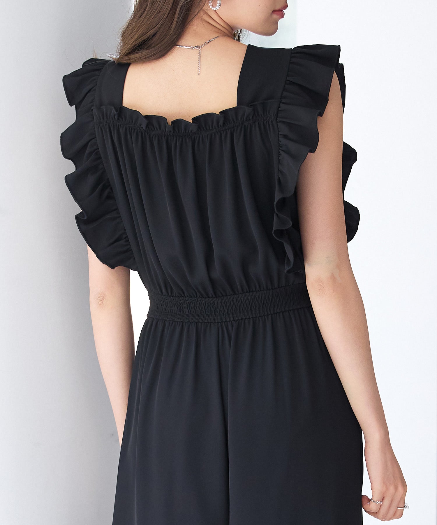 可愛さ満点フリルオールインワンsdp0295 ブラック