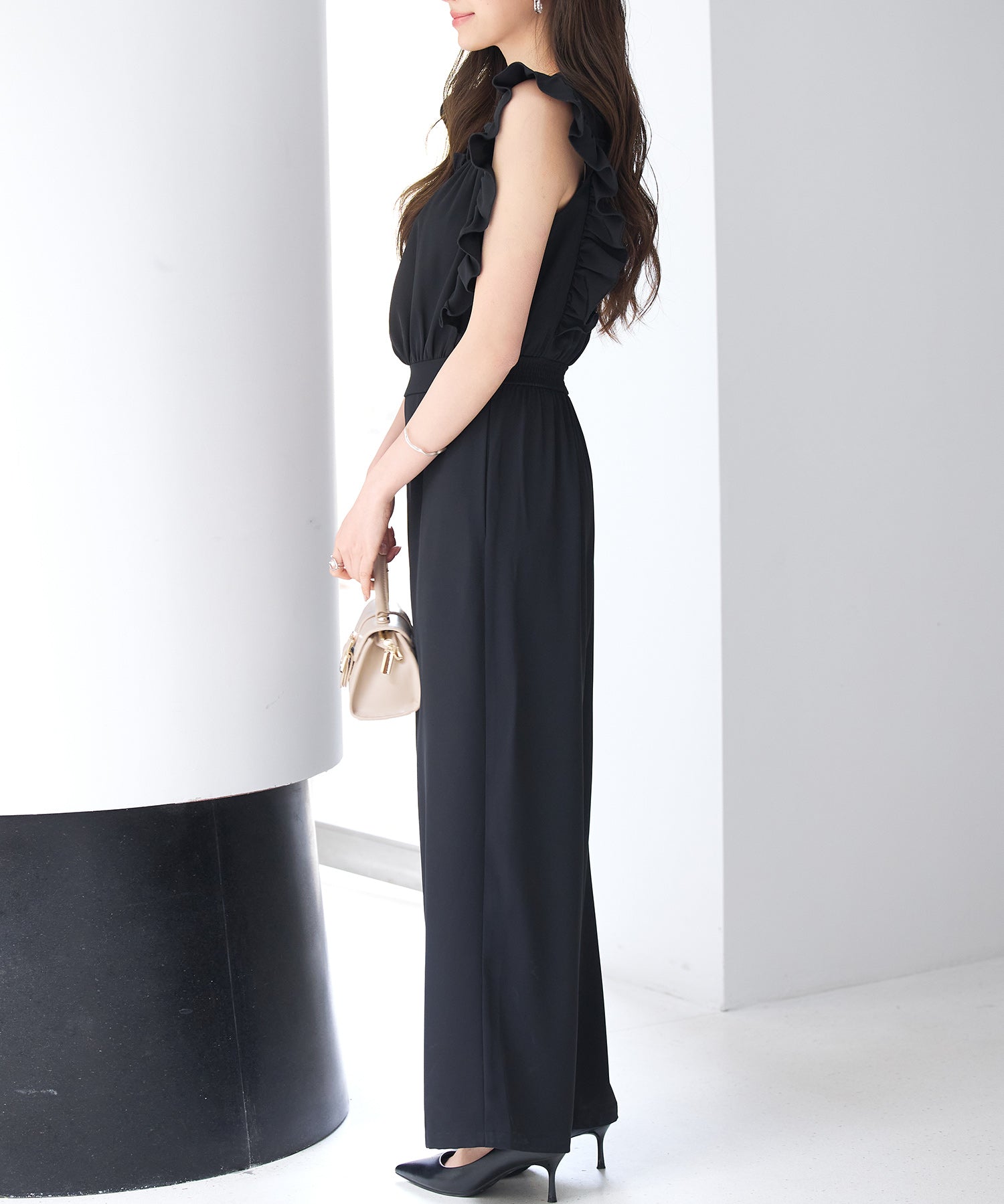 可愛さ満点フリルオールインワンsdp0295 ブラック