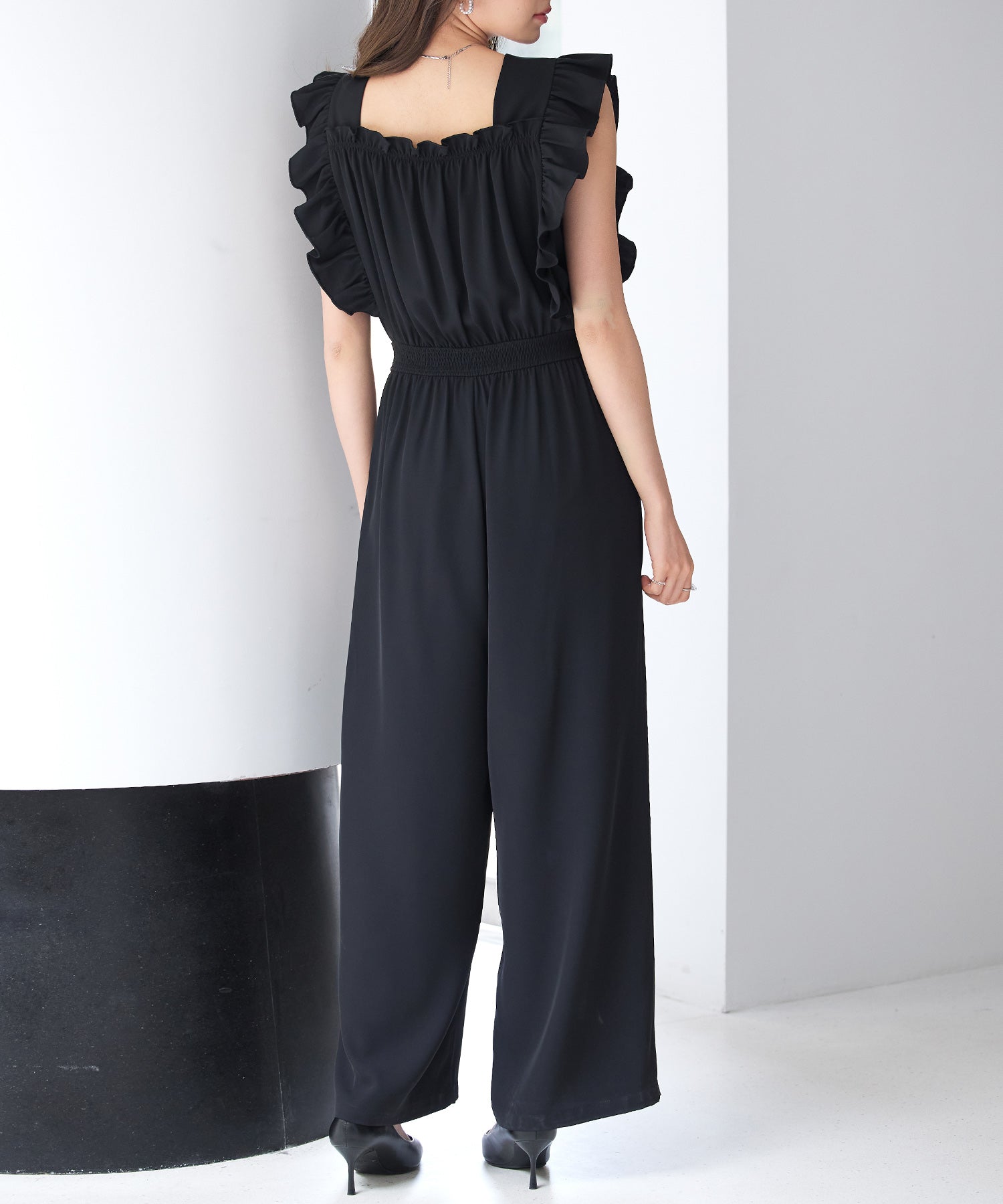 可愛さ満点フリルオールインワンsdp0295 ブラック