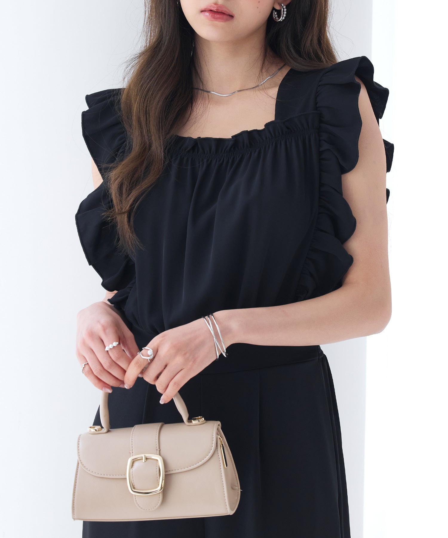 可愛さ満点フリルオールインワンsdp0295 ブラック