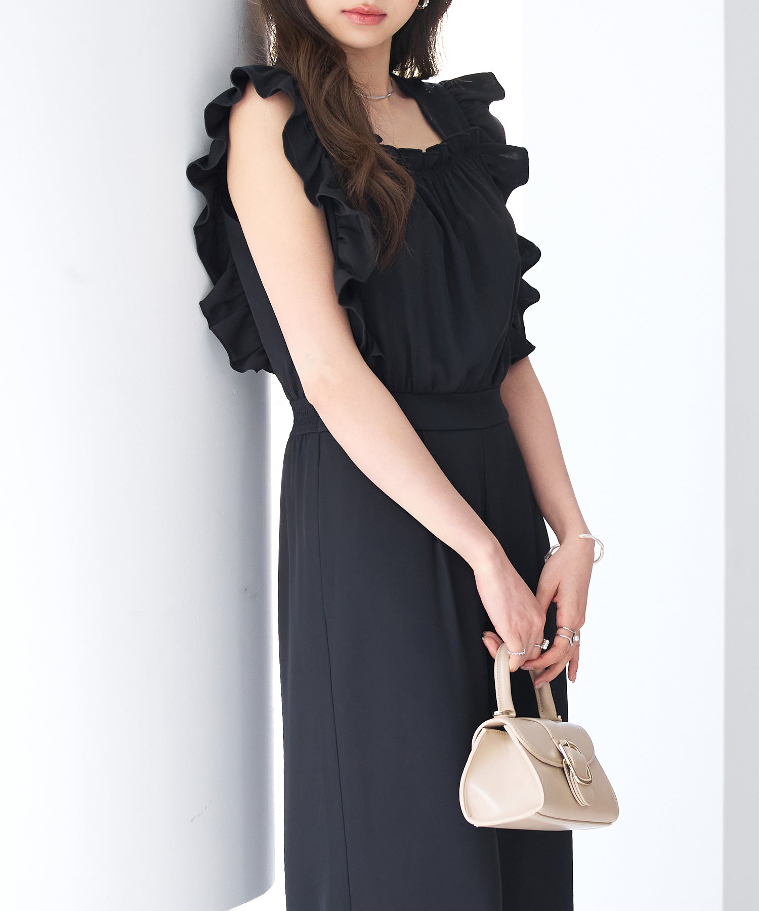 可愛さ満点フリルオールインワンsdp0295 ブラック