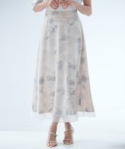 シアー花柄ハイウエストスカートsdp0296-102-100