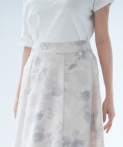 シアー花柄ハイウエストスカートsdp0296 ラベンダー