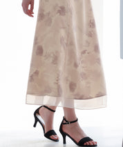 シアー花柄ハイウエストスカートsdp0296 ピンク