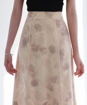 シアー花柄ハイウエストスカートsdp0296 ピンク