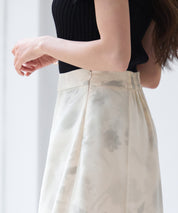 シアー花柄ハイウエストスカートsdp0296 グリーン