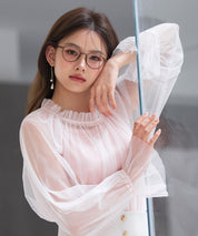 ノースリーブカットソーとチュールブラウスの2点セットsdp0297 ピンク