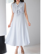 異素材ドッキングボウタイワンピースsdp0299-102-72