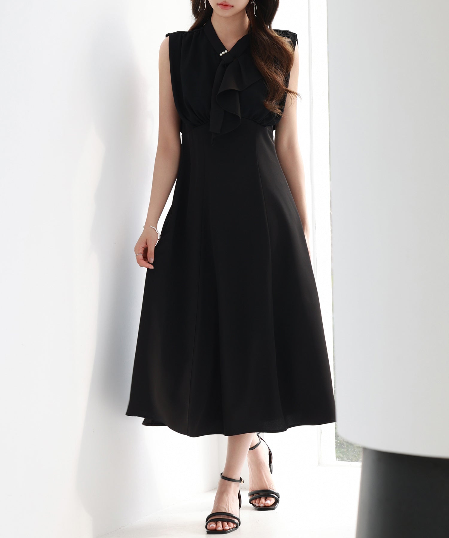 異素材ドッキングボウタイワンピースsdp0299-102-8