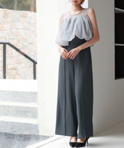 オーガンジートップスとオールインワンの2点セットsdp0300-102-365