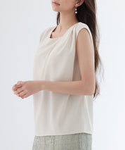 アシンメトリフレンチスリーブブラウスsdp0301 ベージュ