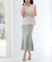 アシンメトリフレンチスリーブブラウスsdp0301 ベージュ