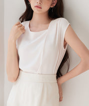 アシンメトリフレンチスリーブブラウスsdp0301-102-174