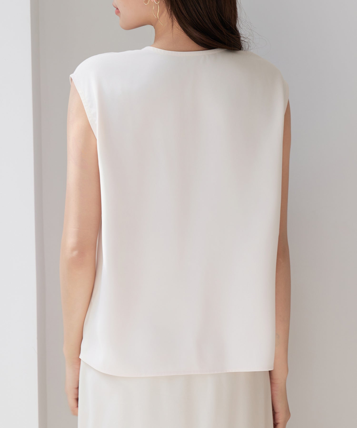 アシンメトリフレンチスリーブブラウスsdp0301 ピンクベージュ