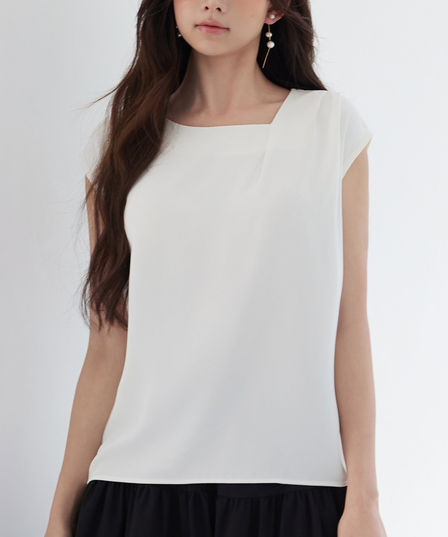 アシンメトリフレンチスリーブブラウスsdp0301-102-1