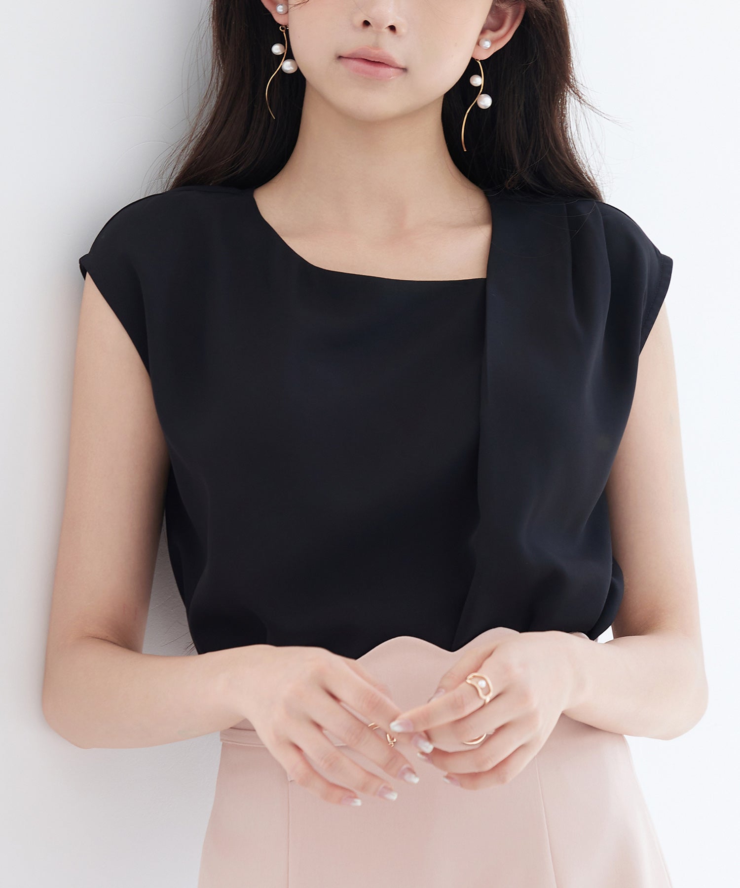 アシンメトリフレンチスリーブブラウスsdp0301-102-8