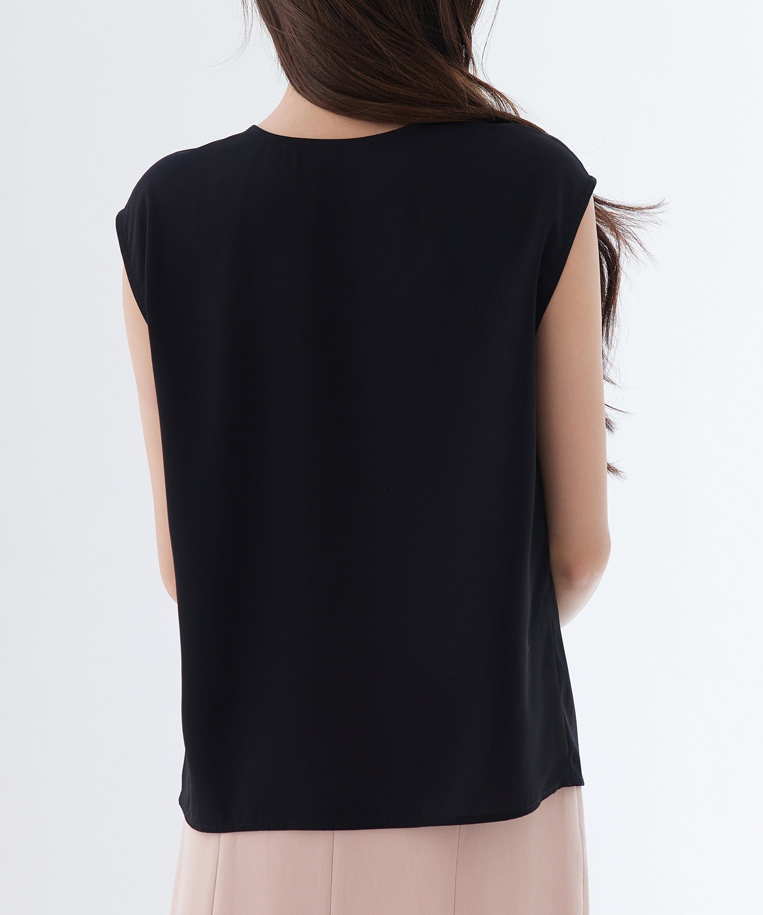 アシンメトリフレンチスリーブブラウスsdp0301 ブラック