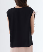 アシンメトリフレンチスリーブブラウスsdp0301 ブラック