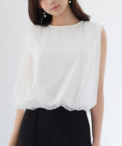 ふんわりチュールノースリーブブラウスsdp0303-102-1