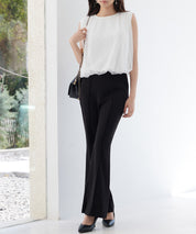 ふんわりチュールノースリーブブラウスsdp0303 ホワイト