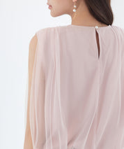 ふんわりチュールノースリーブブラウスsdp0303 ピンク