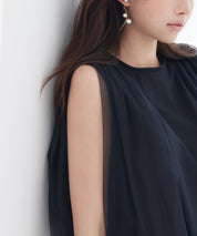 ふんわりチュールノースリーブブラウスsdp0303 ブラック