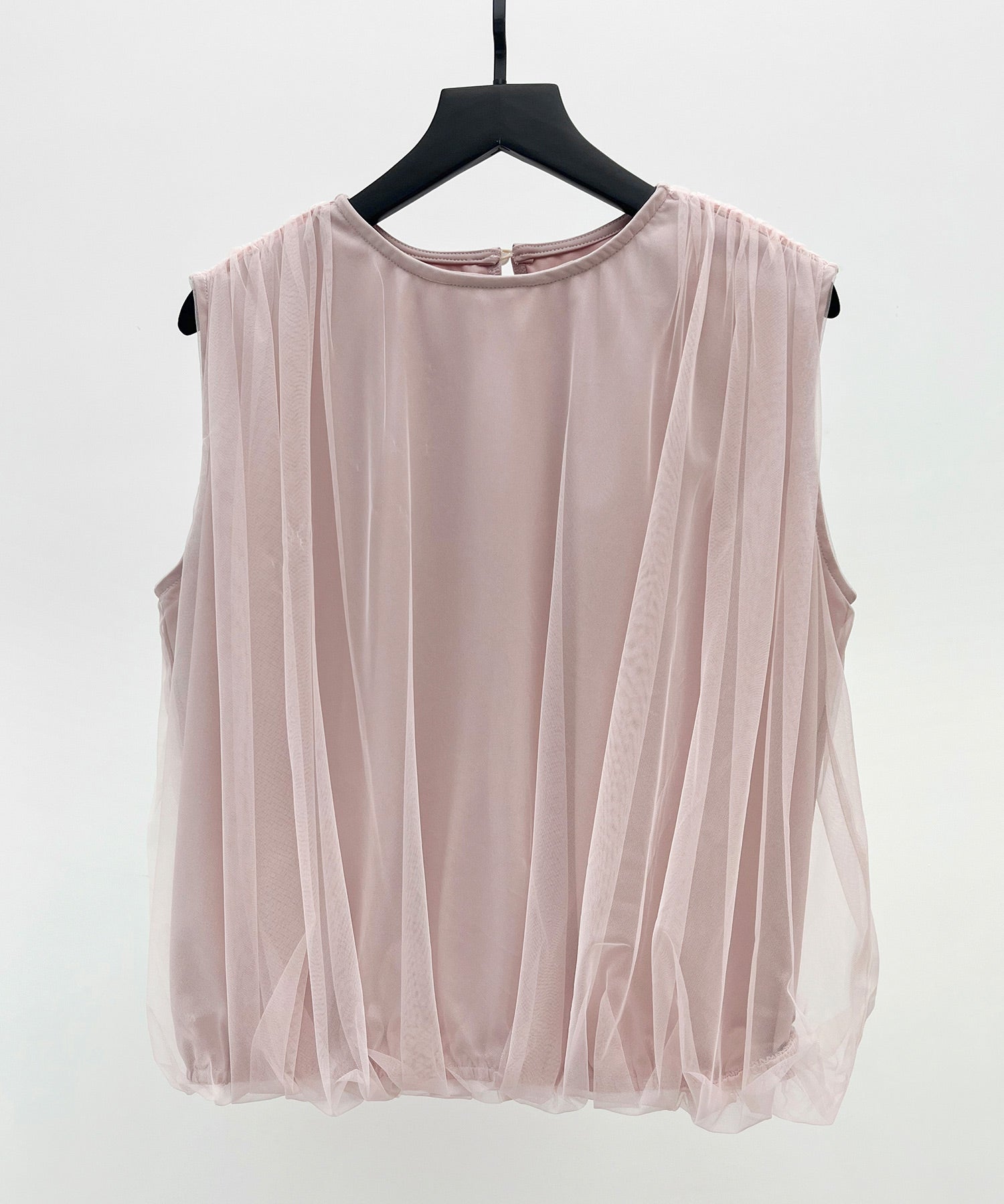 ふんわりチュールノースリーブブラウスsdp0303 ピンク