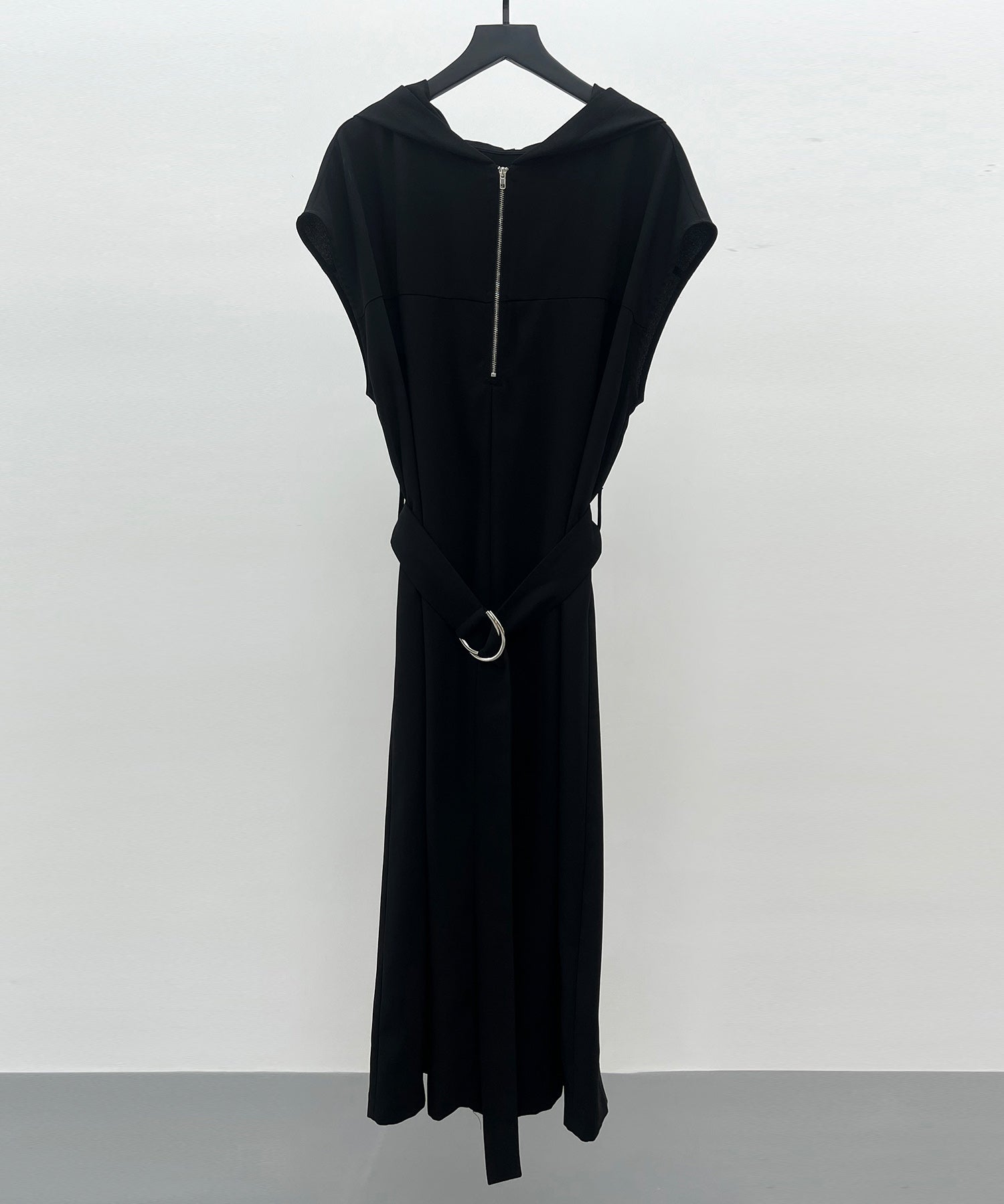 体型カバージップミモレ丈ワンピースsdp0304 ブラック