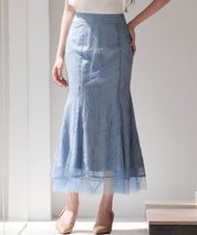 総レースマーメイドロングスカートsdp0308-102-72