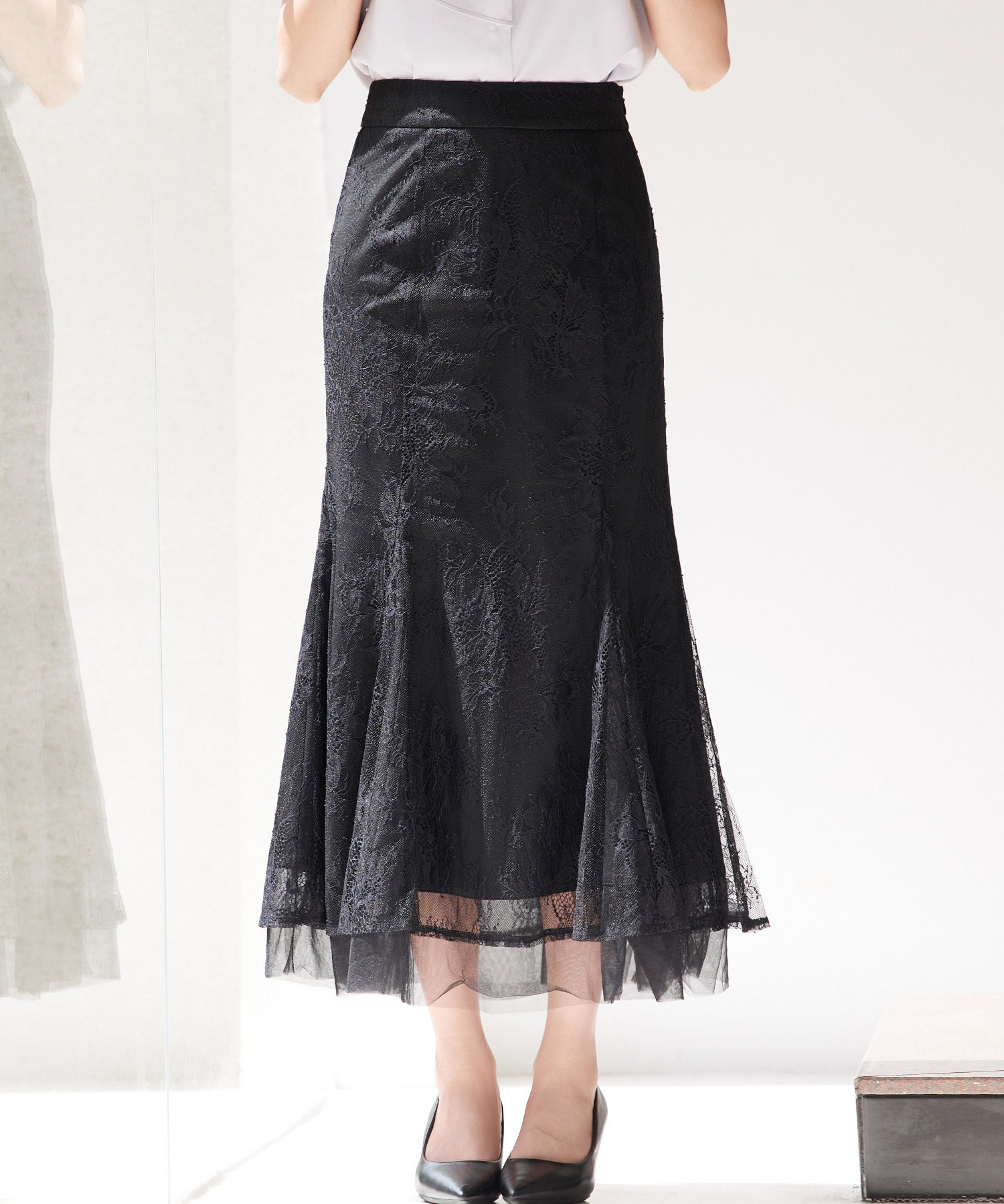 総レースマーメイドロングスカートsdp0308-102-8