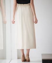 ビッグリボンロングタイトスカートsdp0312 ベージュ