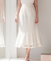 チュールマーメイド裾ロングスカートsdp0313-102-14