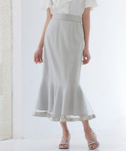 チュールマーメイド裾ロングスカートsdp0313-102-18