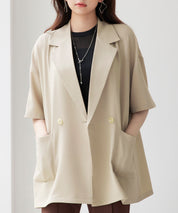 テーラード半袖ジャケットsdp0314 ベージュ