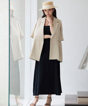 テーラード半袖ジャケットsdp0314 ベージュ