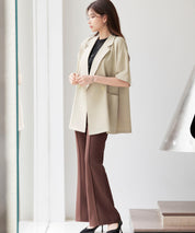 テーラード半袖ジャケットsdp0314 ベージュ