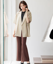 テーラード半袖ジャケットsdp0314 ベージュ