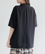 テーラード半袖ジャケットsdp0314 ブラック