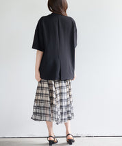 テーラード半袖ジャケットsdp0314 ブラック