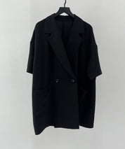 テーラード半袖ジャケットsdp0314 ブラック