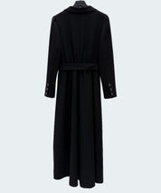 テーラードダブルブレストロングトレンチコートsdp0316 ブラック