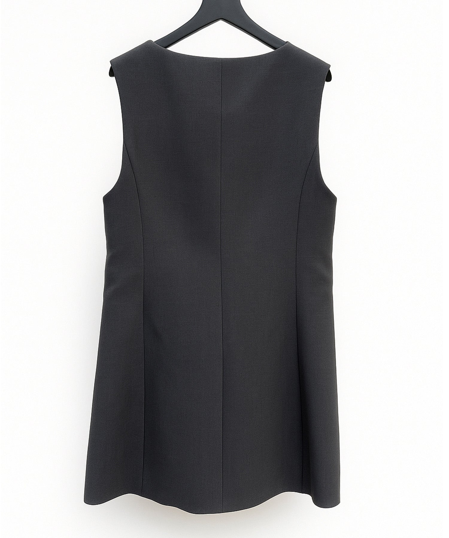 ノーカラーダブルブレストベストsdp0317 チャコール