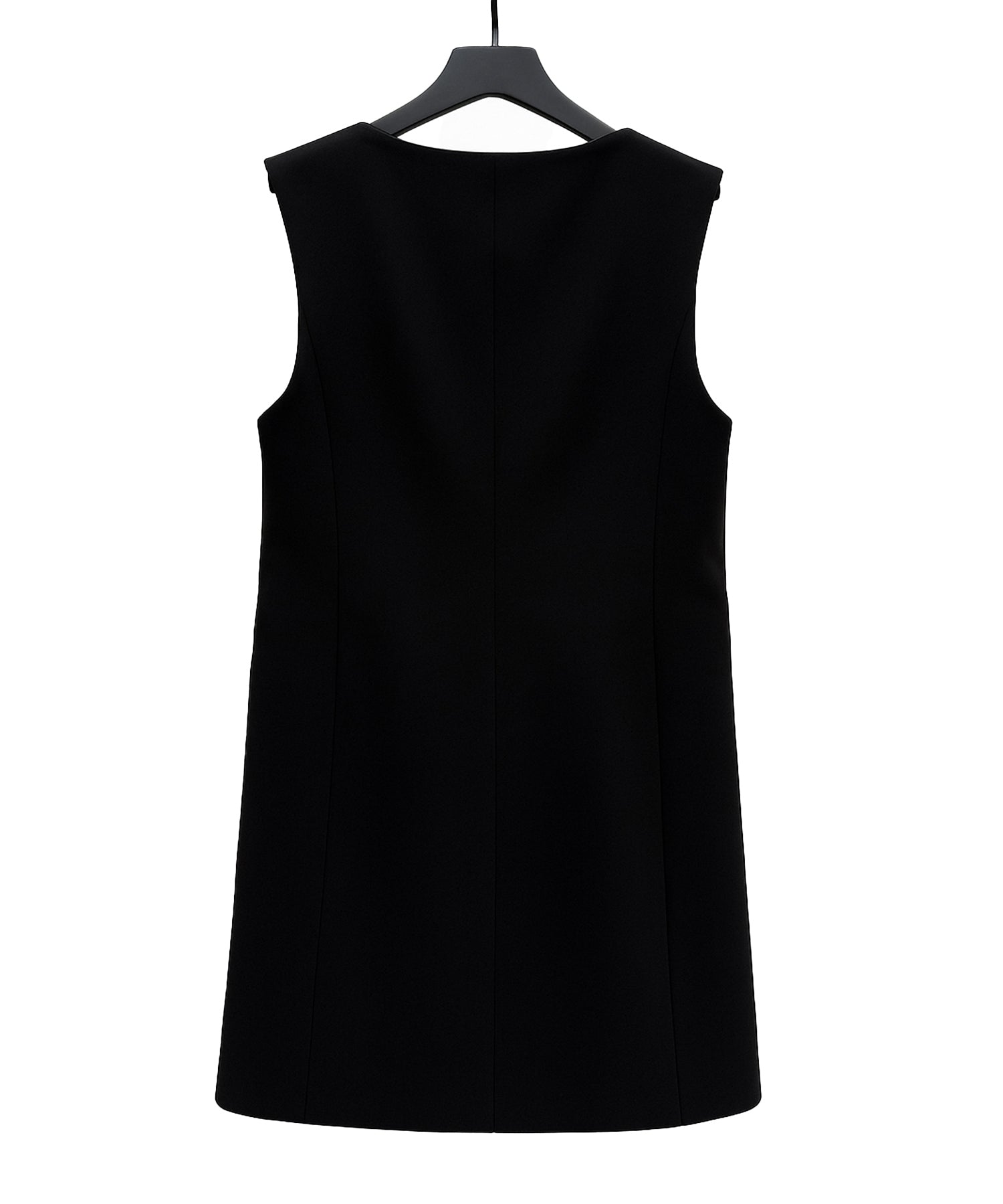 ノーカラーダブルブレストベストsdp0317 ブラック