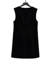 ノーカラーダブルブレストベストsdp0317 ブラック