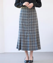 チェックのハイウエストロングスカートsdp0319-102-365