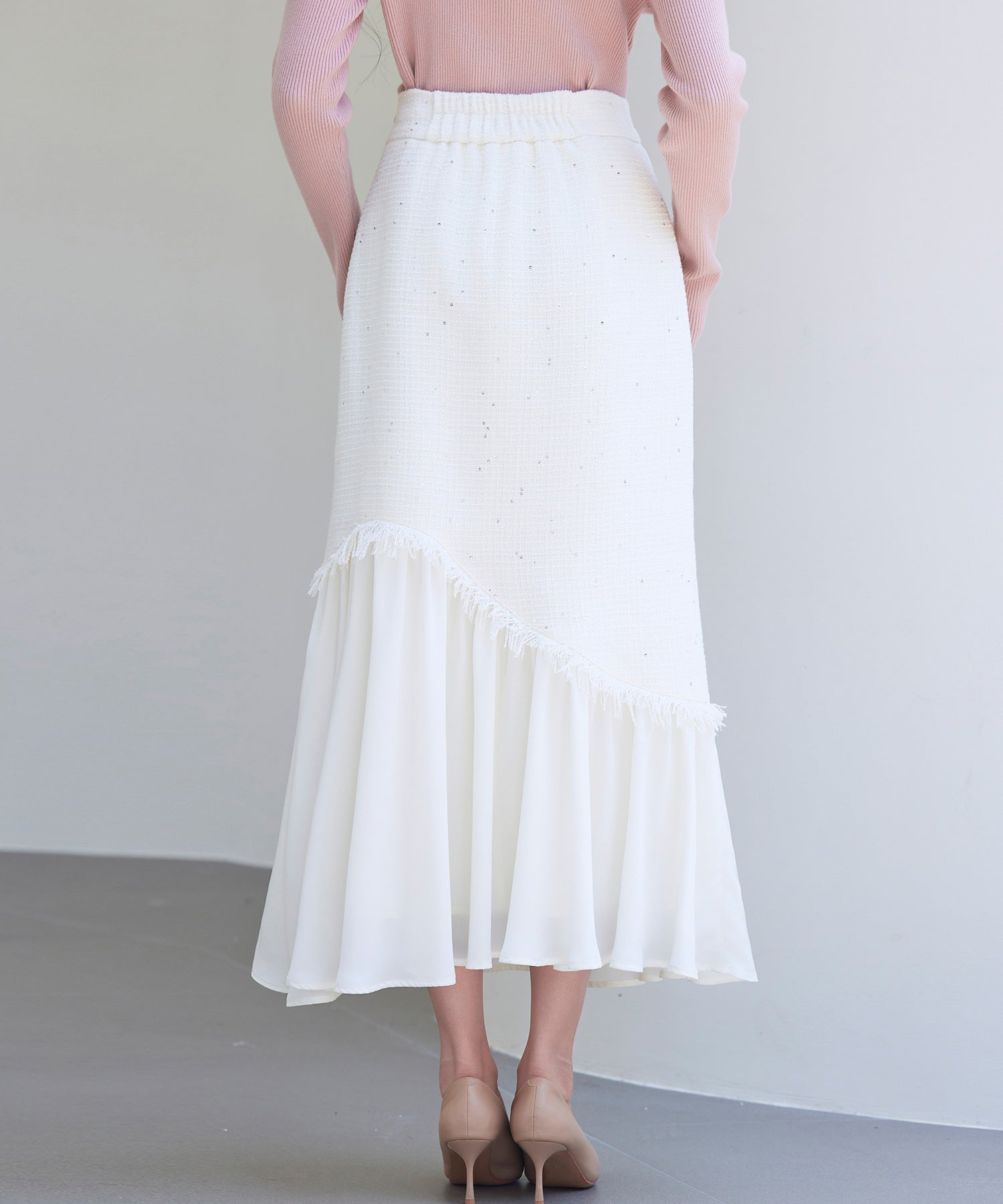 ドッキングアシンメトリースカートsdp0320 アイボリー