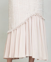 ドッキングアシンメトリースカートsdp0320 ライトブラウン