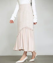 ドッキングアシンメトリースカートsdp0320 ライトブラウン