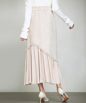 ドッキングアシンメトリースカートsdp0320 ライトブラウン