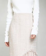 ドッキングアシンメトリースカートsdp0320 ライトブラウン